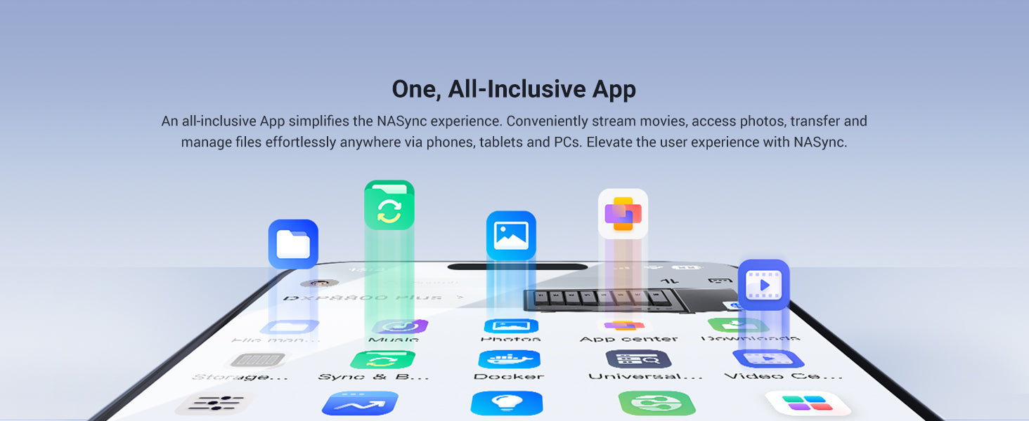 UGREEN All-in-one NASync app for seamless file management and media streaming across devices.