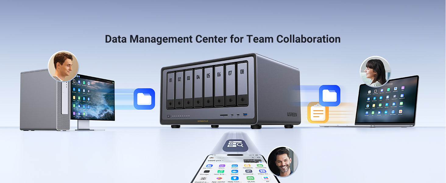 UGREEN 8bay nas storage Centralized data management platform for team file sharing and collaboration