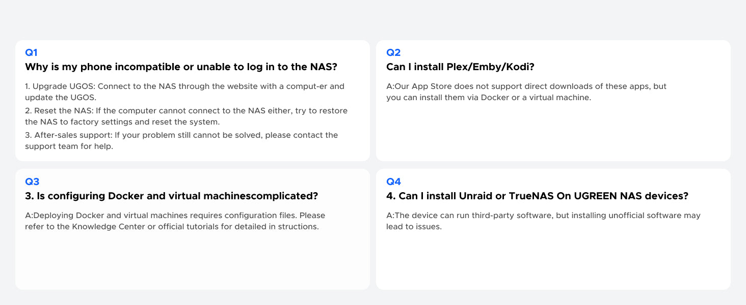 UGREEN 2 bay NAS FAQ