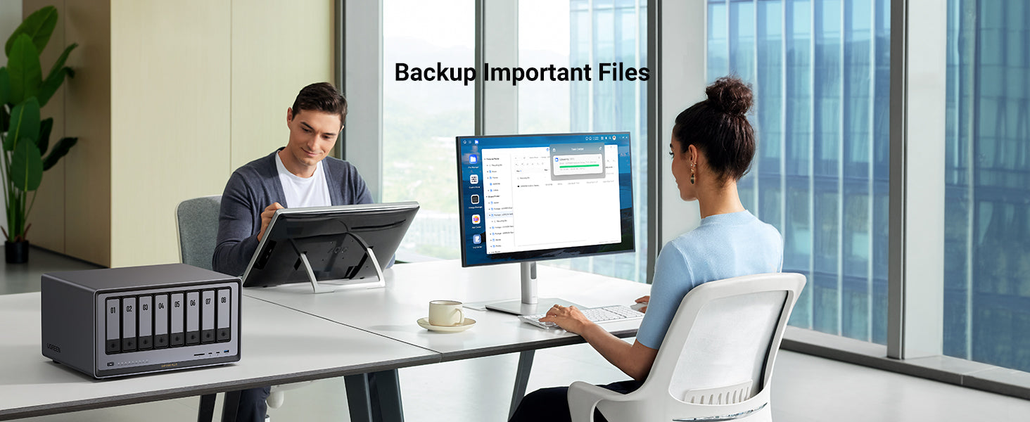 Backing up important team files with UGREEN 8bay nas storage