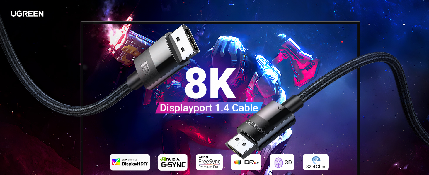 DisplayPort 1.4 Cable